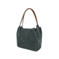 Preview: Shopper Tasche in Grau aus Veloursleder – flexibel tragbar als Crossbody oder Schultertasche